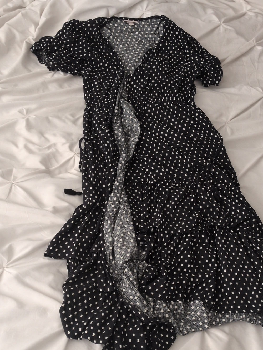 Black and White Polka Dot Wrap Dress Knox rose brand